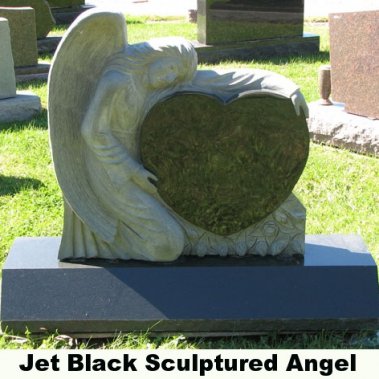 Jet Black Sculptured Angel